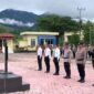 Kapolres Gayo Lues AKBP Hyrowo SIK memberikan arahan di Mapolres Galus, Senin (29/9) 
