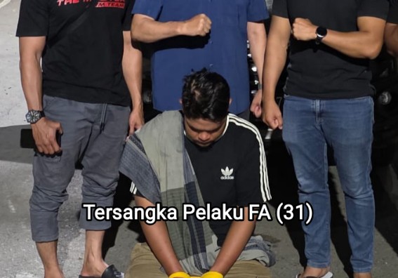 Tersangka pelaku FA (31) tetangga korban warga Raklunung, Blangkejeren |doc|ist|